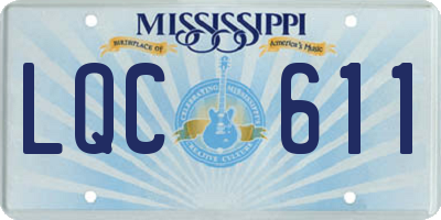 MS license plate LQC611