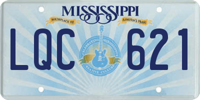 MS license plate LQC621