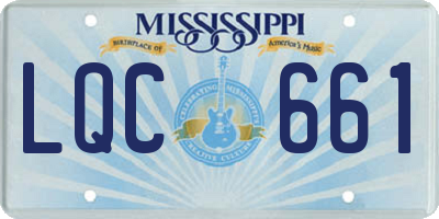 MS license plate LQC661