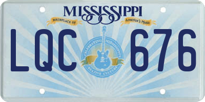 MS license plate LQC676