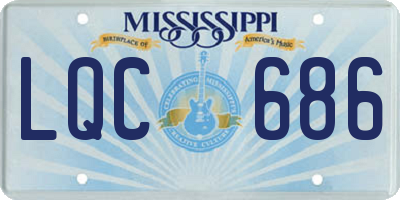 MS license plate LQC686