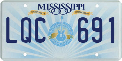 MS license plate LQC691