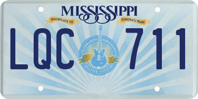 MS license plate LQC711