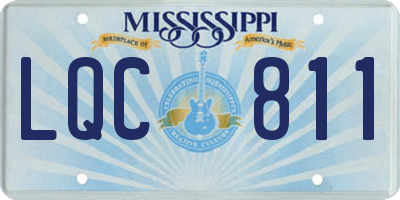 MS license plate LQC811