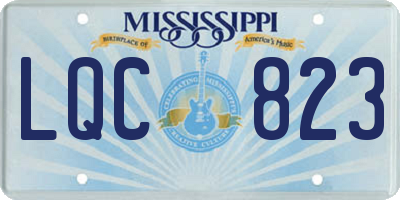 MS license plate LQC823