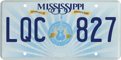 MS license plate LQC827