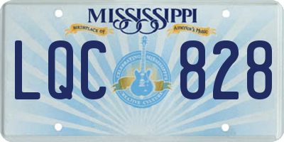MS license plate LQC828