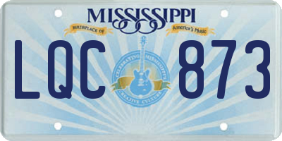 MS license plate LQC873