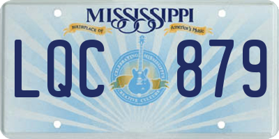 MS license plate LQC879