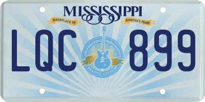MS license plate LQC899