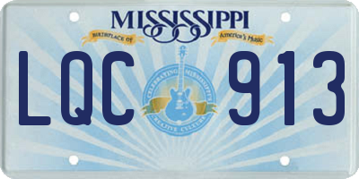 MS license plate LQC913