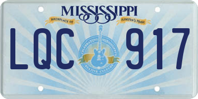 MS license plate LQC917