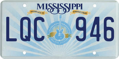 MS license plate LQC946