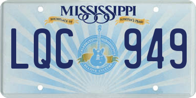 MS license plate LQC949
