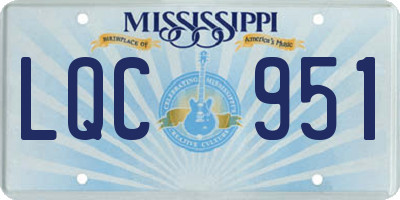 MS license plate LQC951