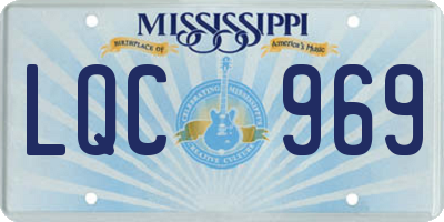 MS license plate LQC969