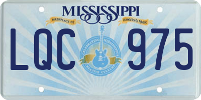 MS license plate LQC975