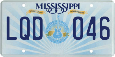 MS license plate LQD046
