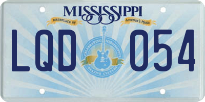 MS license plate LQD054