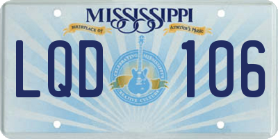MS license plate LQD106