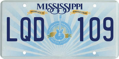 MS license plate LQD109