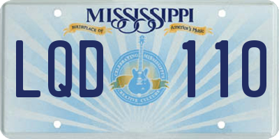 MS license plate LQD110