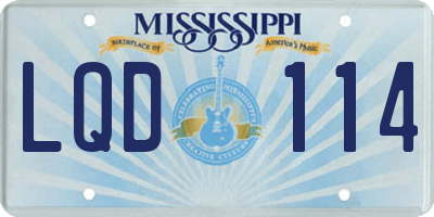 MS license plate LQD114