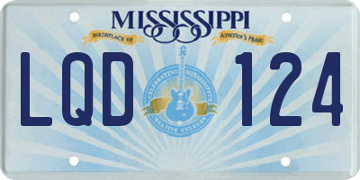 MS license plate LQD124