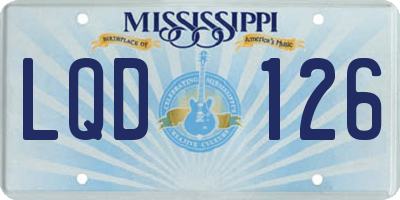 MS license plate LQD126