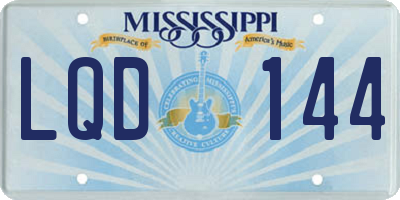 MS license plate LQD144