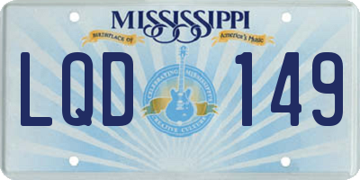 MS license plate LQD149