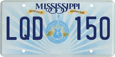 MS license plate LQD150