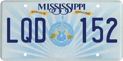 MS license plate LQD152