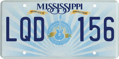 MS license plate LQD156