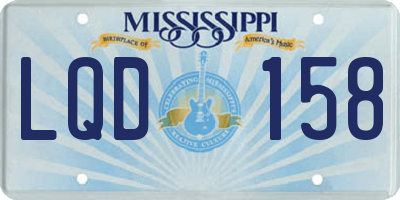 MS license plate LQD158