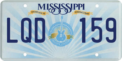 MS license plate LQD159
