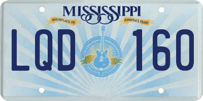 MS license plate LQD160