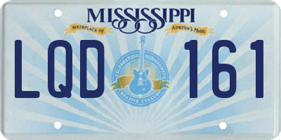 MS license plate LQD161