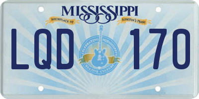 MS license plate LQD170
