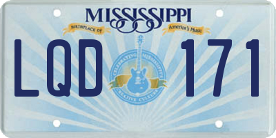 MS license plate LQD171