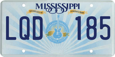 MS license plate LQD185