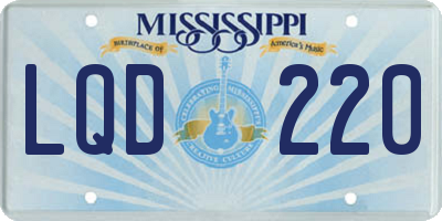 MS license plate LQD220