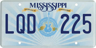 MS license plate LQD225