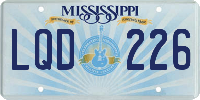 MS license plate LQD226