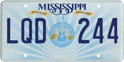 MS license plate LQD244