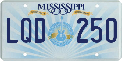 MS license plate LQD250