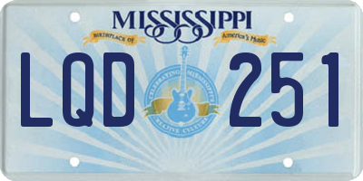 MS license plate LQD251