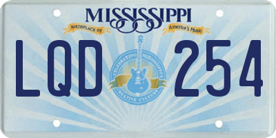 MS license plate LQD254