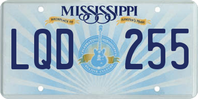MS license plate LQD255