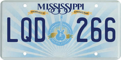 MS license plate LQD266